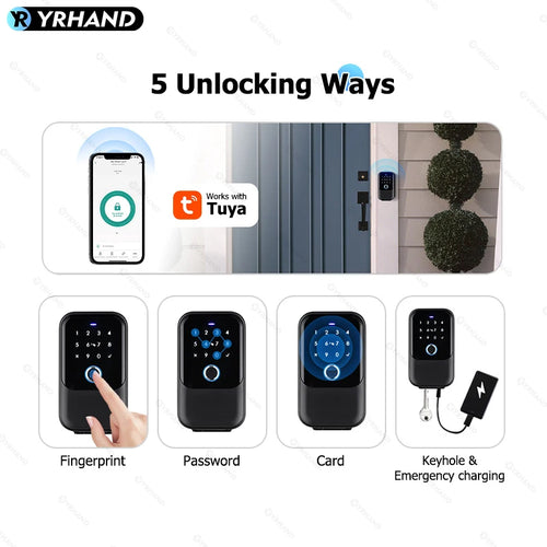 Boîte à Clés Connectée YRHAND K5 Empreinte Digitale Tuya TTLock IP66 – CLEVI Paris