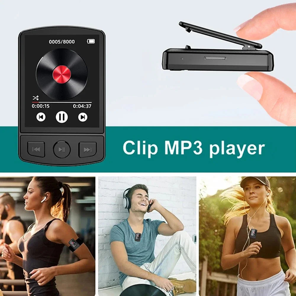 Lecteur MP3 MP4 Bluetooth 5.2 – Clip Sport HiFi avec Radio FM & Enregistreur Vocal
