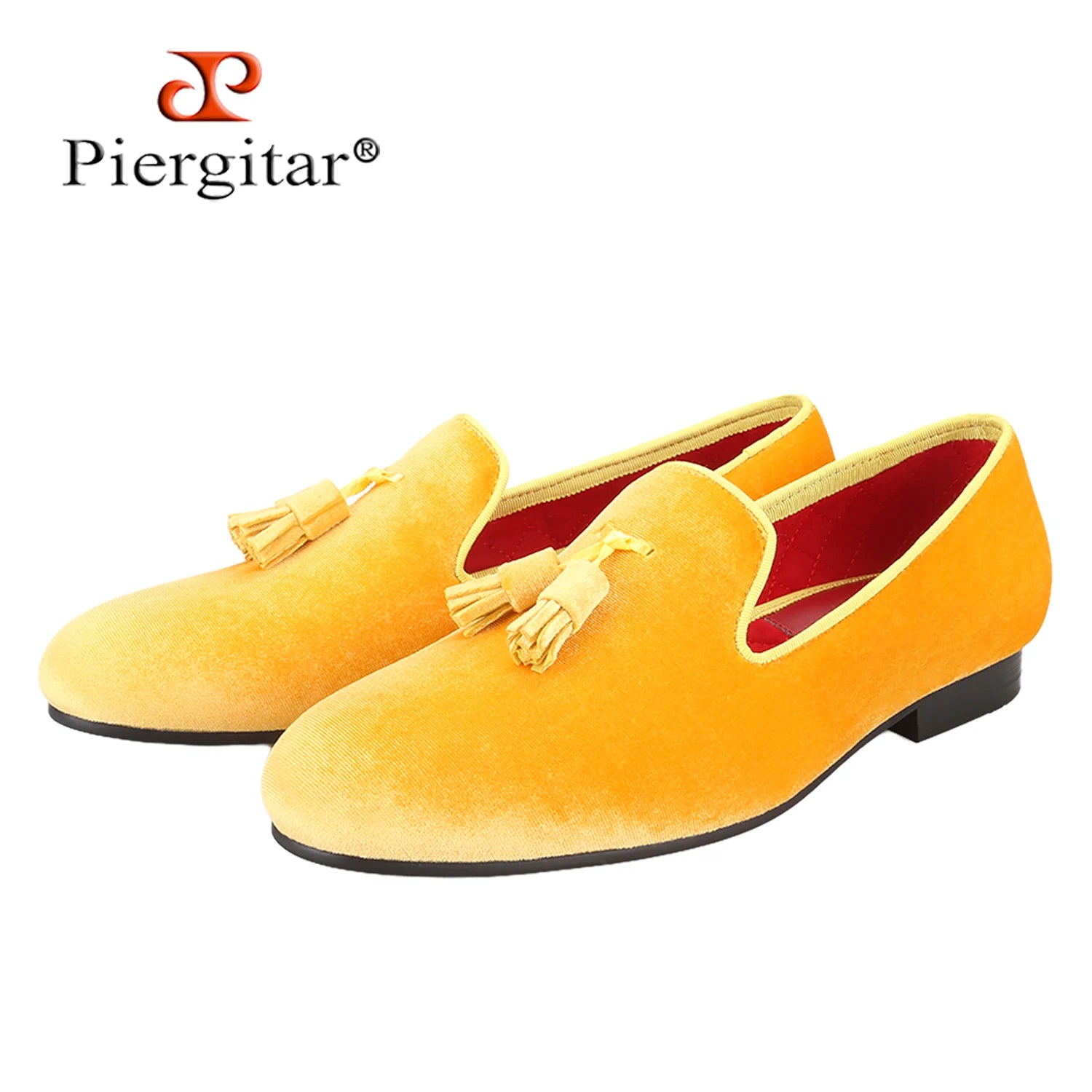 Loafers Homme Velours Slip-On Glands Faits Main Bout Rond Multicolore Soirée Banquet EU 37-50 Piergitar – CLEVI Paris