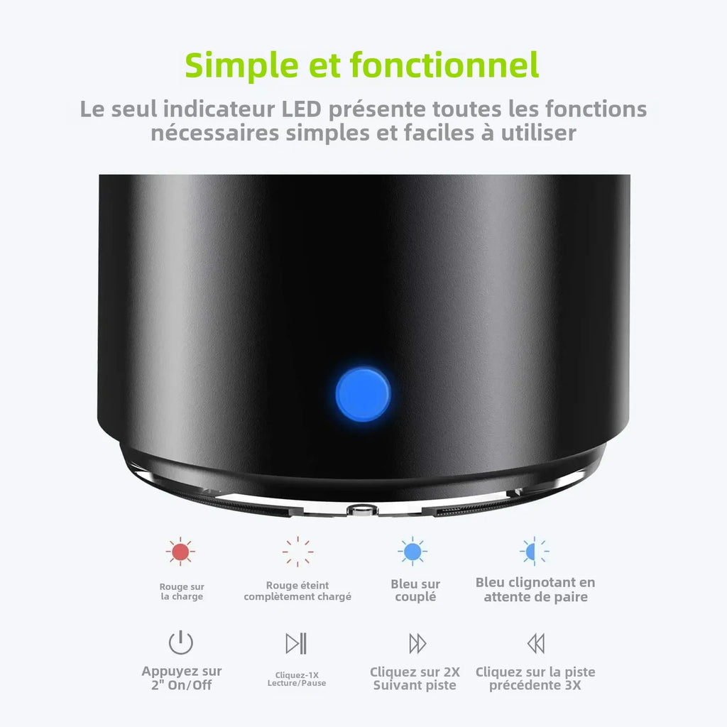 EWA A106 Pro Mini Enceinte Bluetooth IPX7 Radiateur Basses Housse Incluse – CLEVI Paris