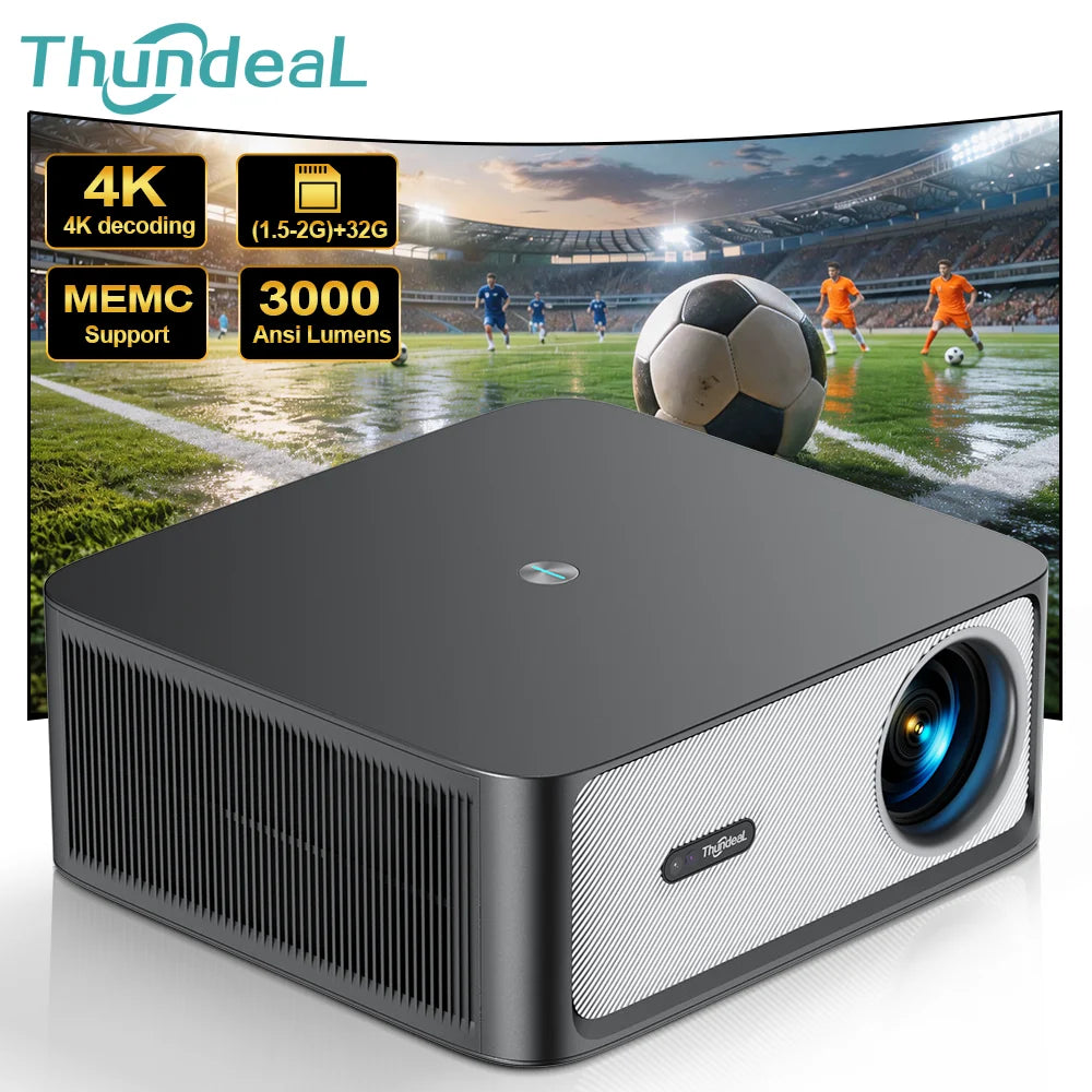 ThundeaL TD98 Pro Projecteur Android 11 1080P 4K 3000 ANSI Autofocus MEMC WiFi 6 BT 5.4 HDR10+ Son 30W – CLEVI Paris