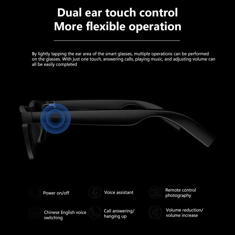 Lunettes IA Lenovo 8K Bluetooth 5.4 Traducteur Tactile – CLEVI Paris