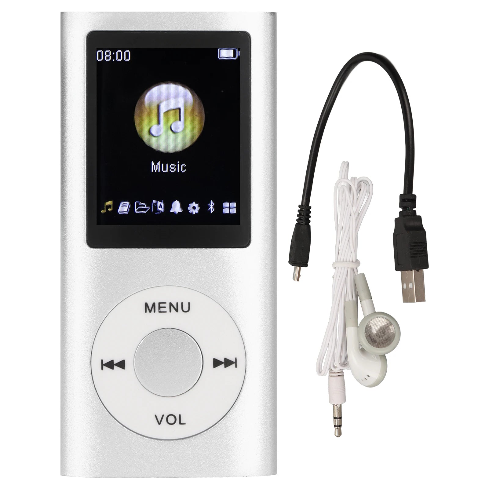 NVPONE Lecteur MP3 Aluminium Écran LCD 1,8" Bluetooth FLAC TF 64Go 8h – CLEVI Paris