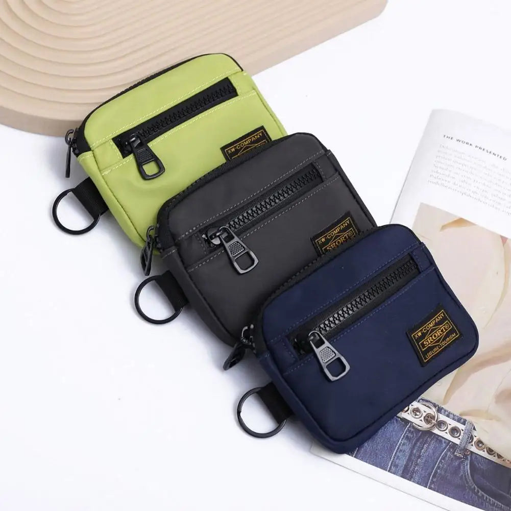 Porte-Monnaie Oxford Zipper Compact Unisexe — CLEVI Paris