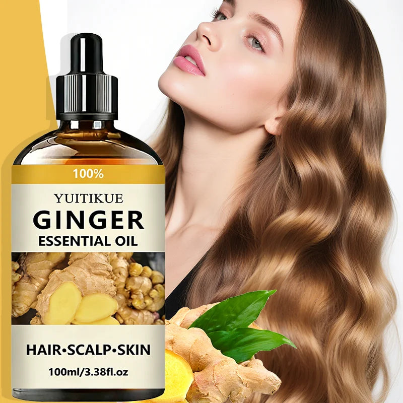 Huile Essentielle de Gingembre 100% Pure | Soin Cheveux, Cuir Chevelu & Peau 100ml – CLEVI Paris