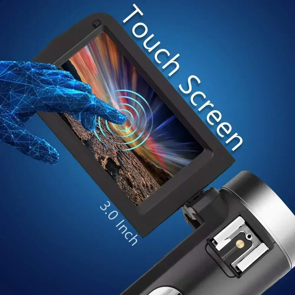 Caméscope Vlog 2,7K 48MP Infrarouge Zoom 16x Écran LCD 3" WiFi – CLEVI Paris