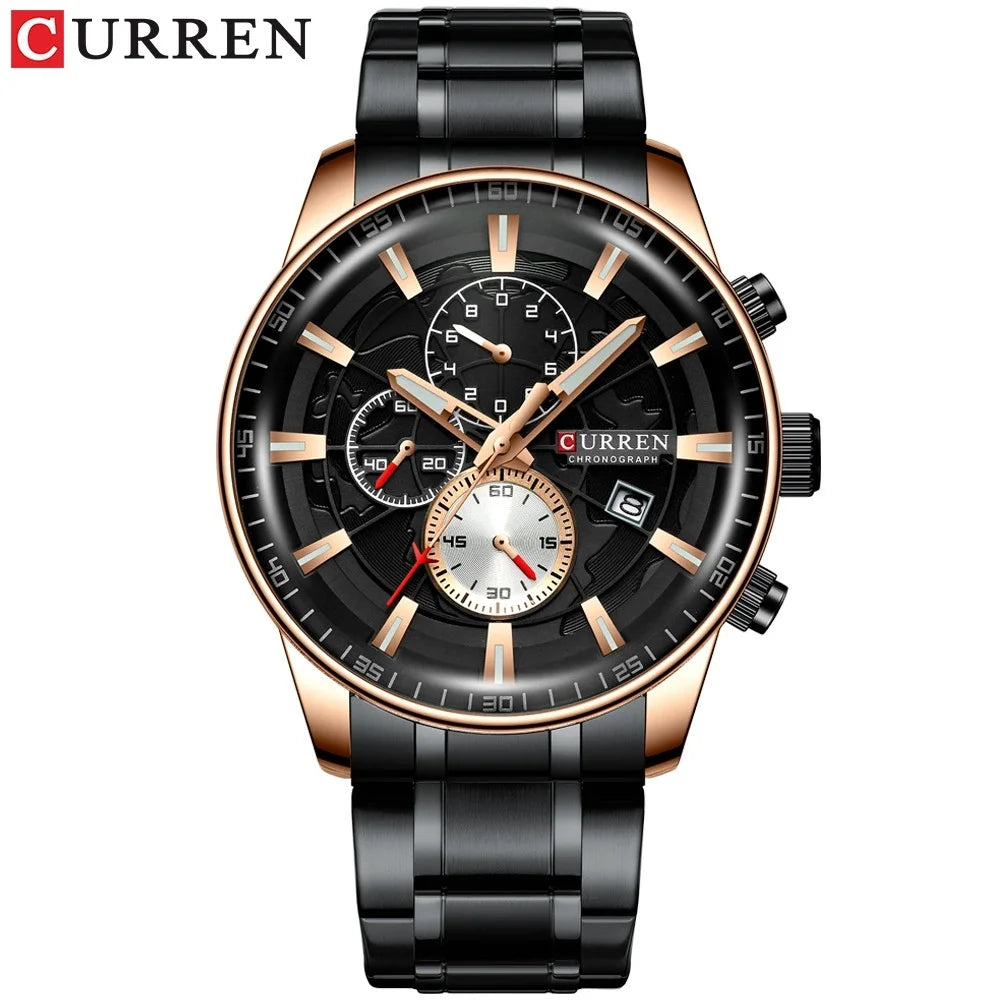 Montre Quartz Homme CURREN – Collection Multi-Modèles Cuir & Acier | 13 Coloris