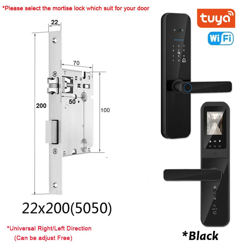 Serrure Connectée XSDTS F8 Judas HD Caméra Intercom WiFi Tuya – CLEVI Paris