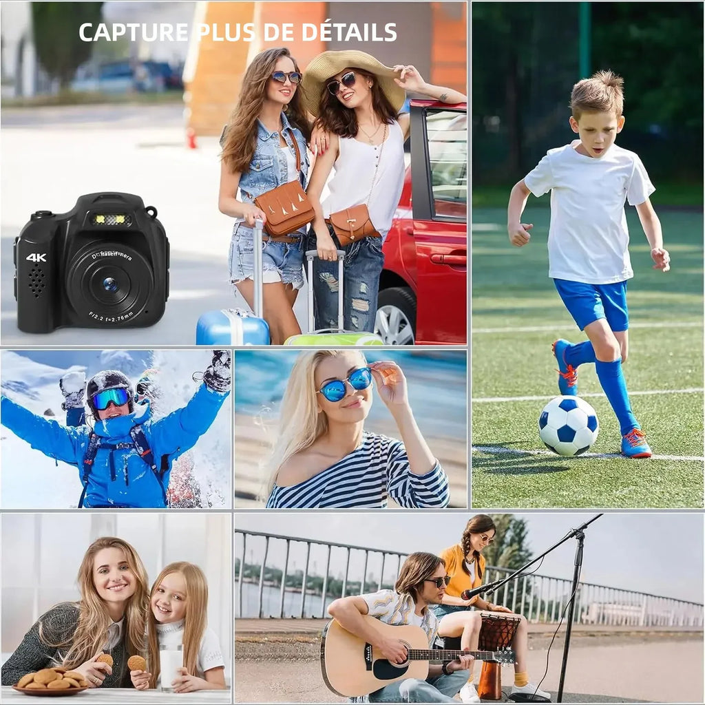 Mini Caméra Porte-clés OBIJOYI HJD-2 4K 64MP – Écran IPS 1,54", Flash LED, Angle 78°, Ultra-Compacte 30g, microSD en Option