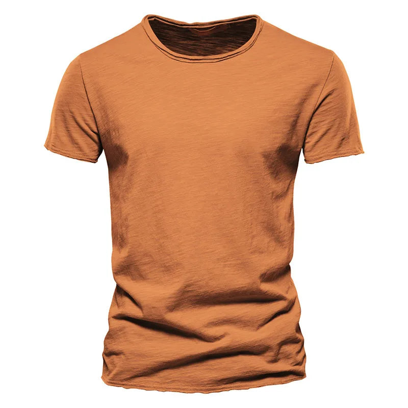 T-Shirt Homme Col Rond Coton – Coupe Slim Casual Été