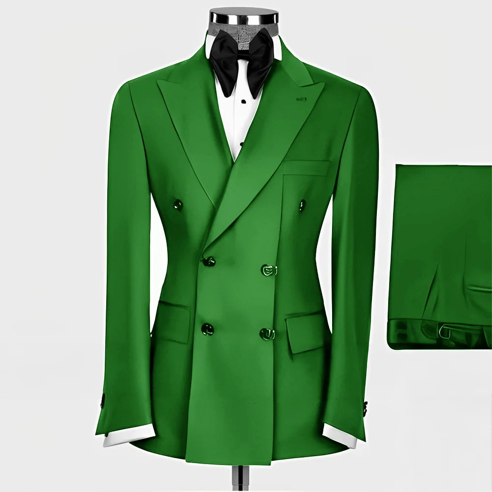 Costume Homme 2 Pièces Slim Fit – Blazer Revers Pointu, Smoking Mariage & Cérémonie