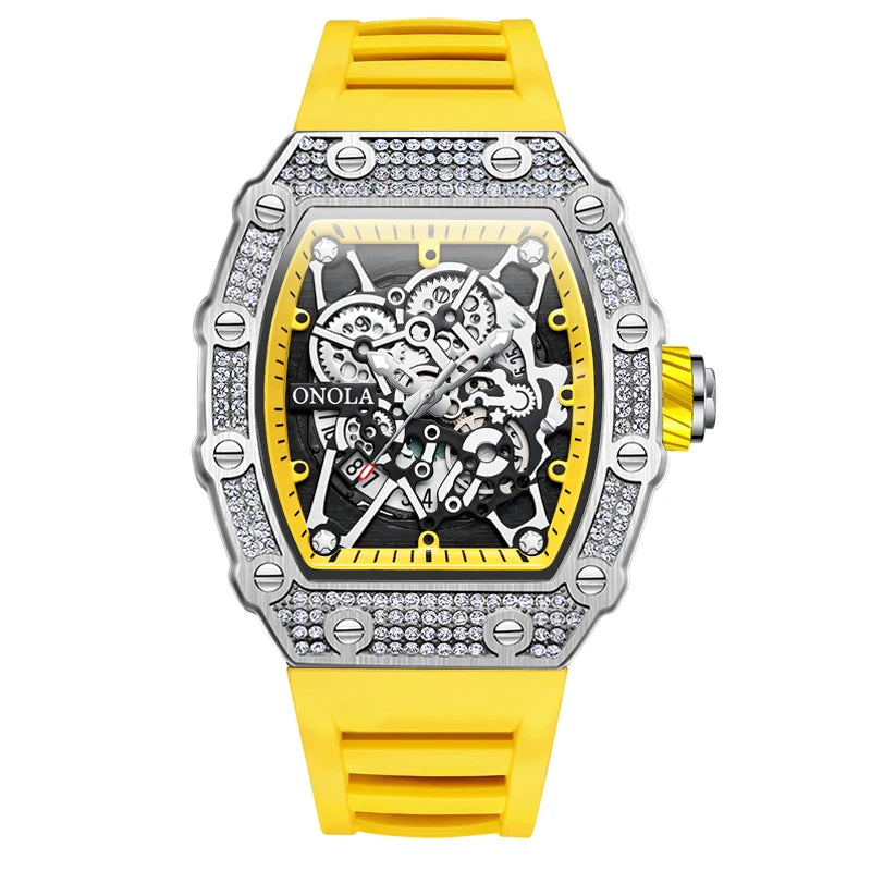 ONOLA ON3827D – Montre Quartz Homme | Sport & Business, Bracelet Silicone, Étanche 3 Bar