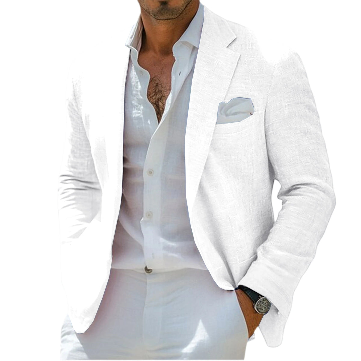 Blazer homme en lin coupe slim – CLEVI Paris
