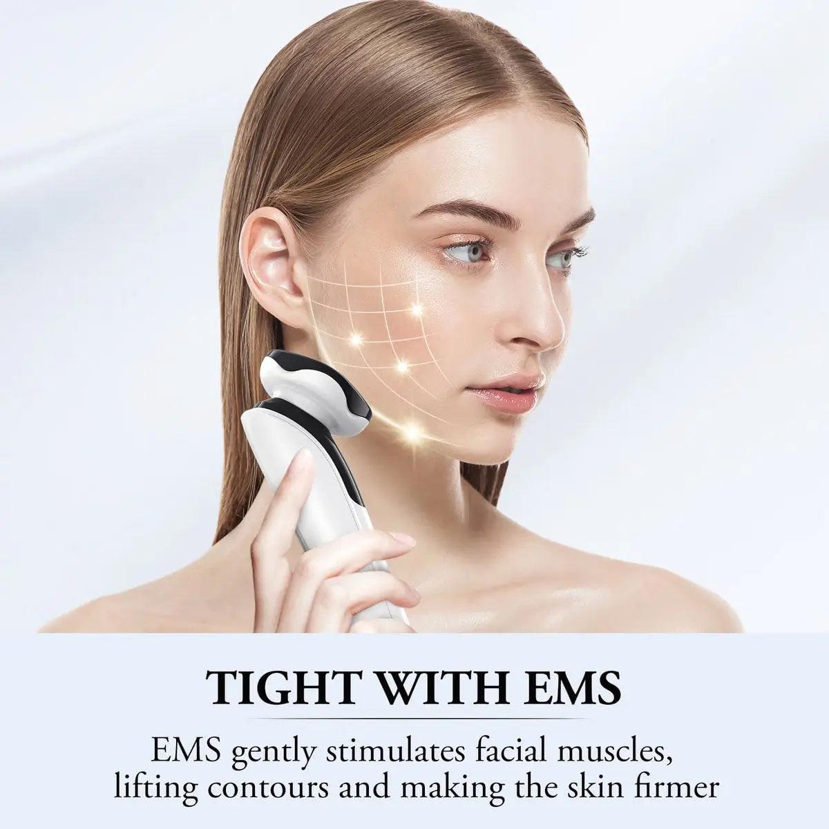 Masseur Facial Microcourant 4 en 1 | EMS, Ions, Lifting & Anti-Âge