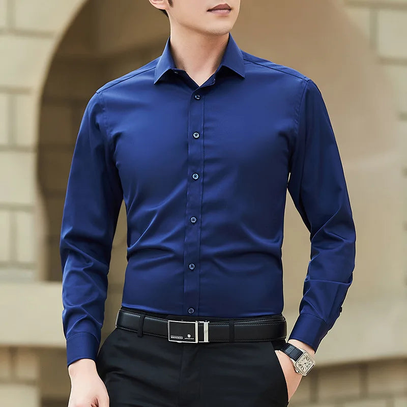 Chemise Homme Grande Taille Coton/Polyester | Slim Fit Business Casual Manches Longues – CLEVI Paris