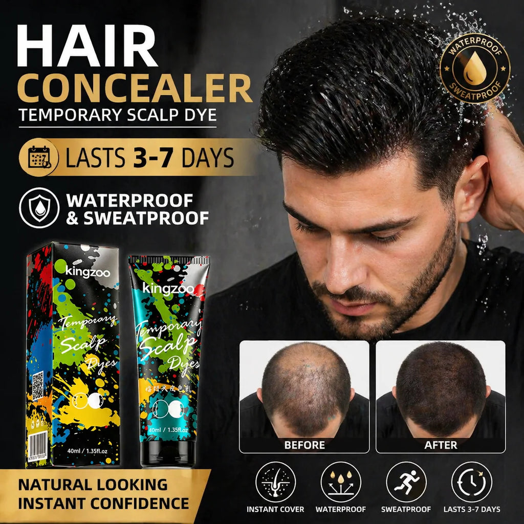 Correcteur Capillaire Homme Waterproof Noir & Brun Anti-Calvitie 40ml – CLEVI Paris