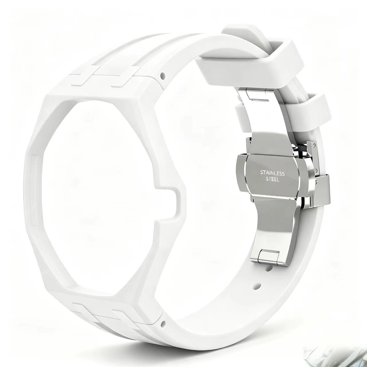 Kit Bracelet FKM + Boîtier Céramique Compatible Swatch x AP Royal Oak Boucle Déployante – CLEVI Paris