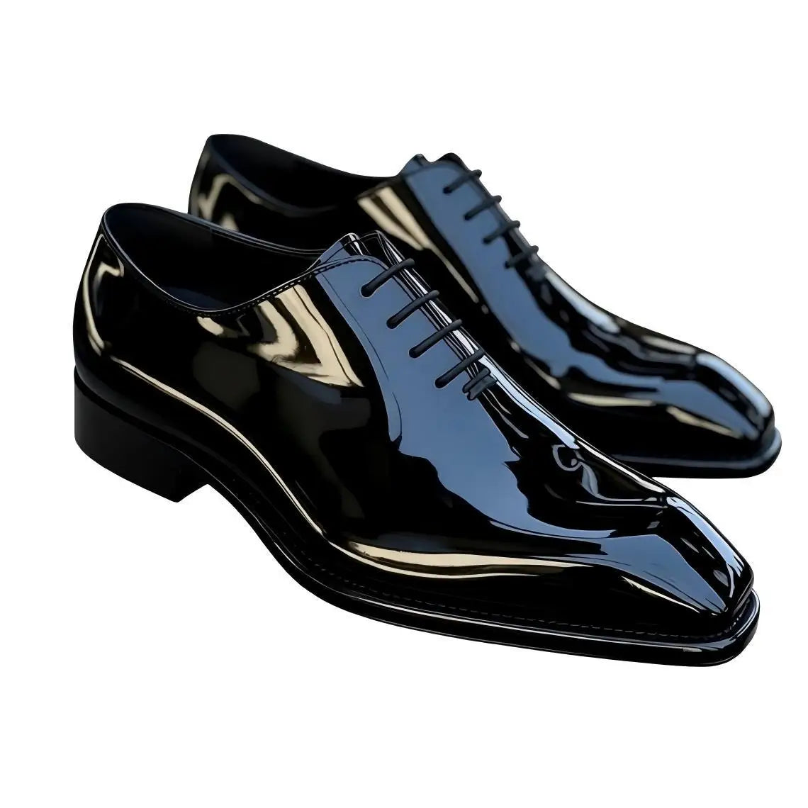 Oxfords Homme Cuir Verni Bout Carré – CLEVI Paris