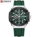 CURREN Montre Quartz Homme Chronographe Silicone Lumineux 45mm Sport – CLEVI Paris