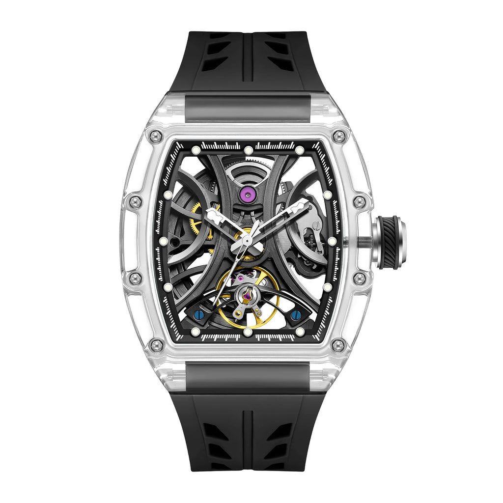 Montre Mécanique Homme Daniel Gorman 919511 – Squelette Automatique, Saphir & Acier