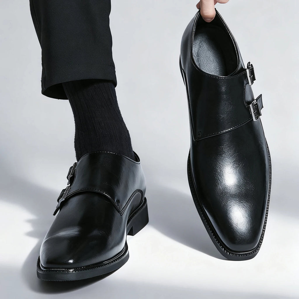 Oxford Monk-Strap Homme Bout Pointu Style Rétro | Business Mariage EU 38-46