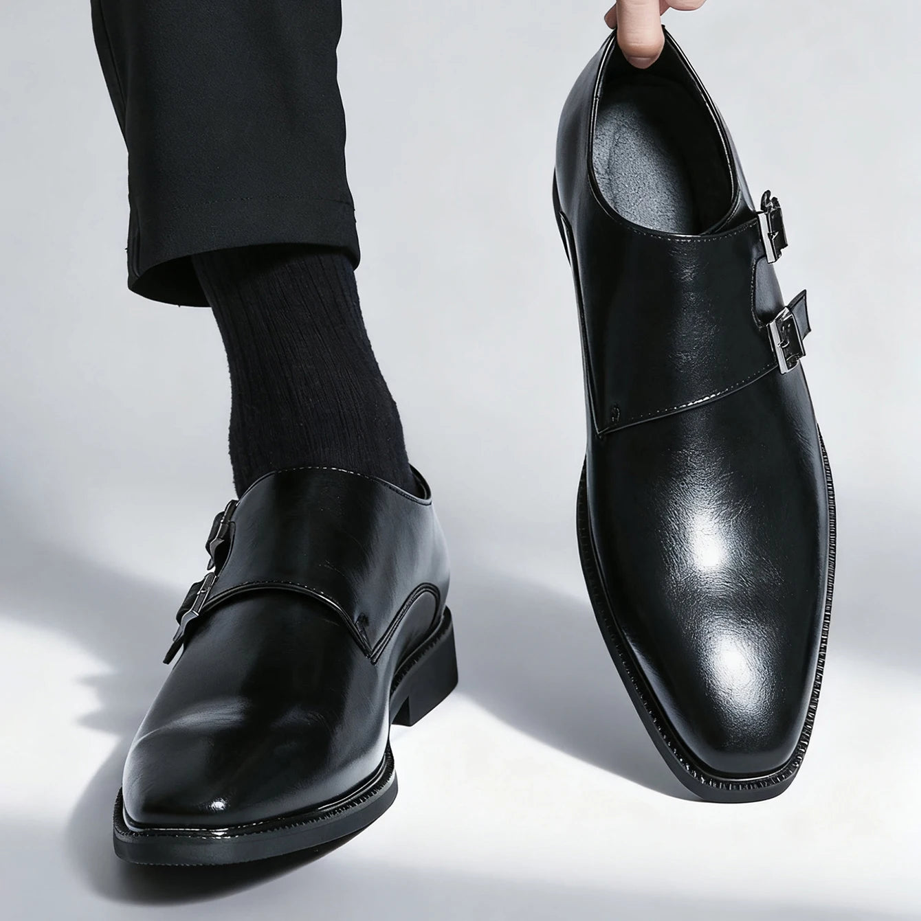 Oxford Monk-Strap Homme Bout Pointu Style Rétro | Business Mariage EU 38-46