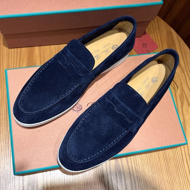 Mocassins Homme Daim Vachette Respirant Business Casual Low-Top EU 38-45 – CLEVI Paris