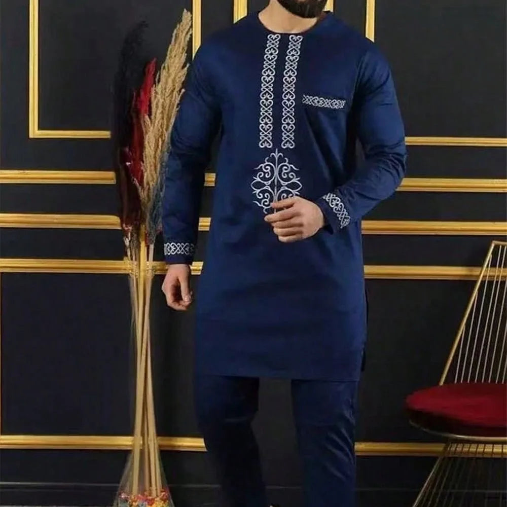 Ensemble Dashiki Homme Col Rond – CLEVI Paris