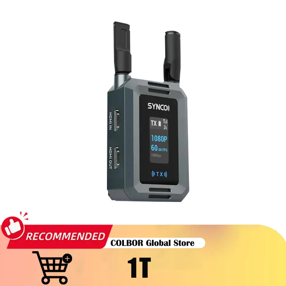 Système de Transmission Vidéo Sans Fil SYNCO XVision HD – 1080P60, 40ms, 300m, UVC