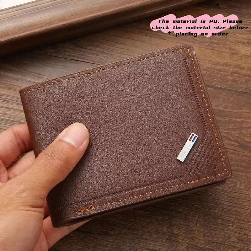 Portefeuille Homme Fin Cuir PU | Format Court, Minimaliste, Porte-Cartes & Billets, 3 Coloris – CLEVI Paris