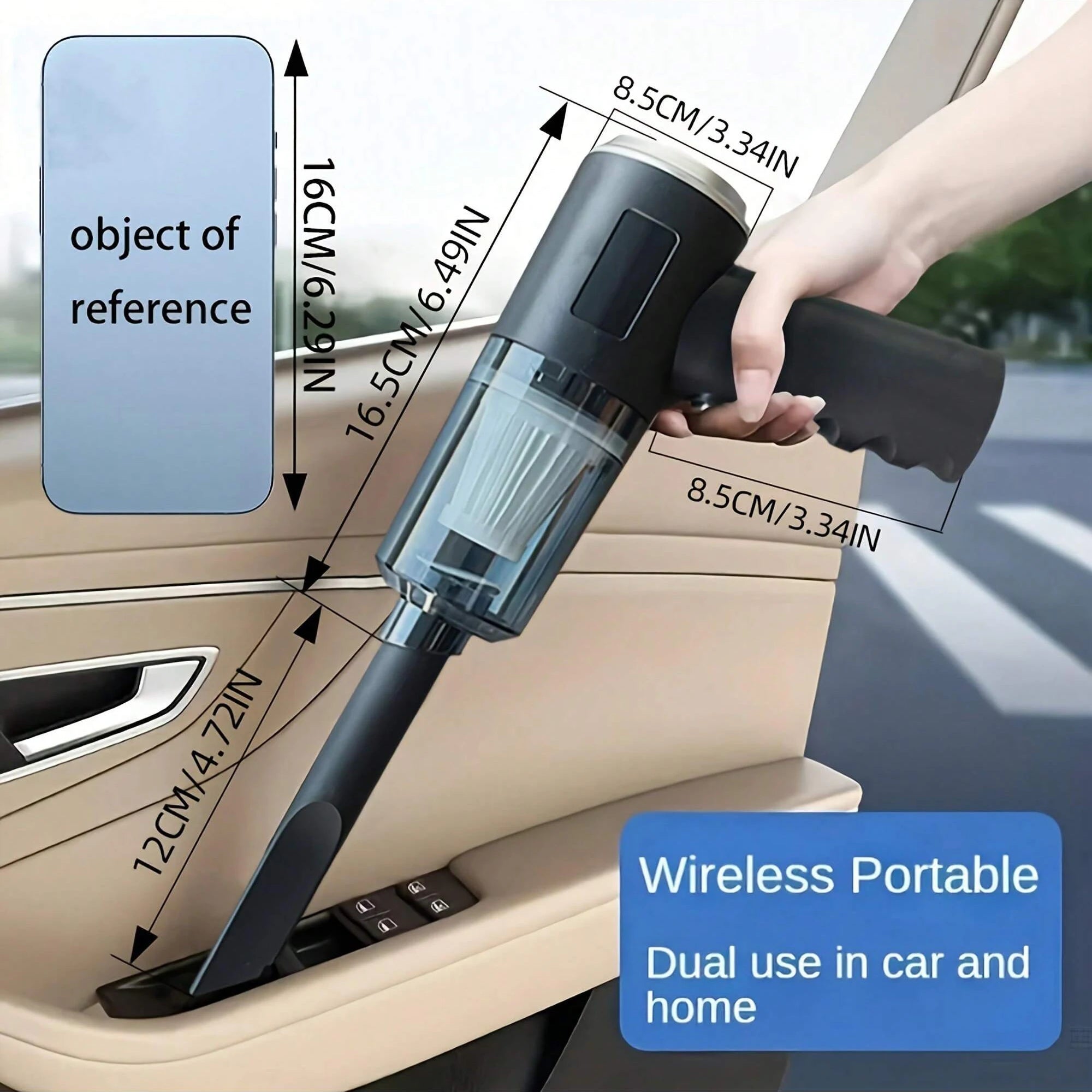 Aspirateur Portable 3-en-1 Aspiration & Soufflage Rechargeable USB — CLEVI Paris