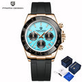 Montre Homme Pagani Design PD-1664 Chronographe Quartz VK63 Saphir Étanche 10 Bars Or Bleu – CLEVI Paris