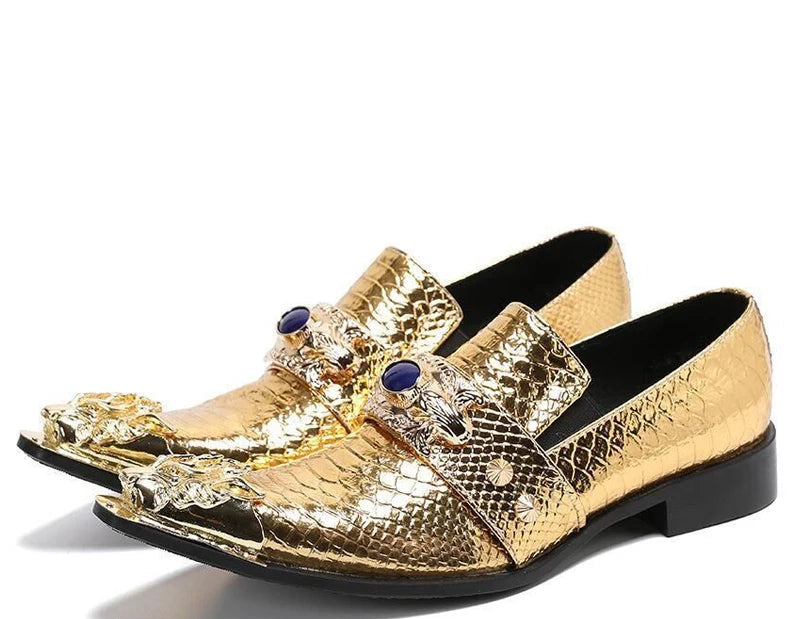Mocassins Homme Luxe Oxford Slip-On – Bout Métallique, Cuir Suédé – CLEVI Paris