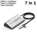 Hub USB 7-en-1 Kebidumei USB 3.0 3.2 Gen2 10Gbps Aluminium PC Laptop – CLEVI Paris