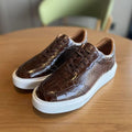 Sneakers Homme Cuir de Crocodile Véritable Casual Imperméables – CLEVI Paris