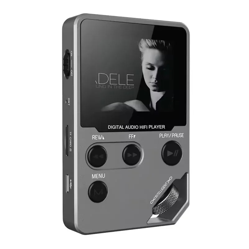 Lecteur MP3 Bluetooth 8 Go – Boîtier Zinc, 50h d'autonomie, Radio FM & Enregistreur