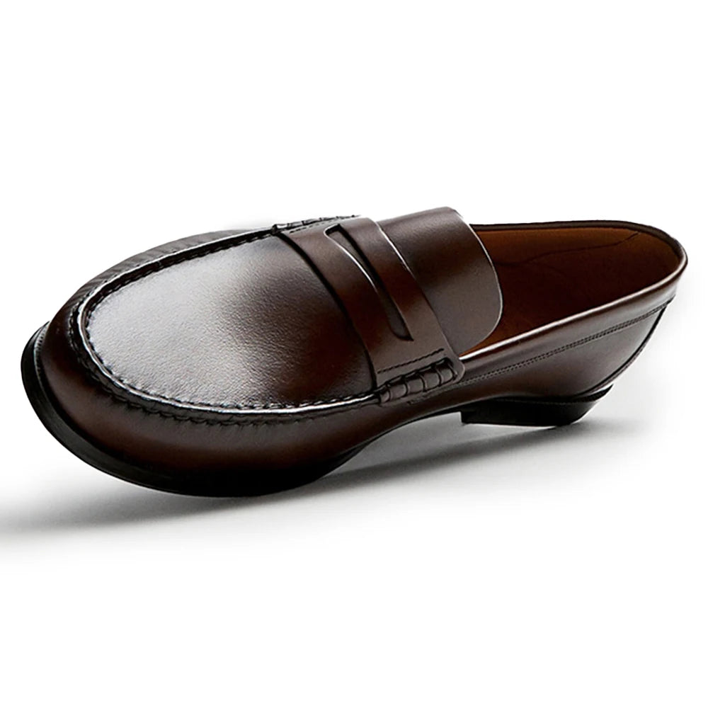 Mocassins Loafers Homme Cuir de Veau Respirant Slip-On | Casual & Conduite EU 39-46