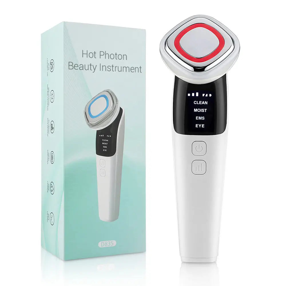 Masseur Facial Microcourant 4 en 1 | EMS, Ions, Lifting & Anti-Âge