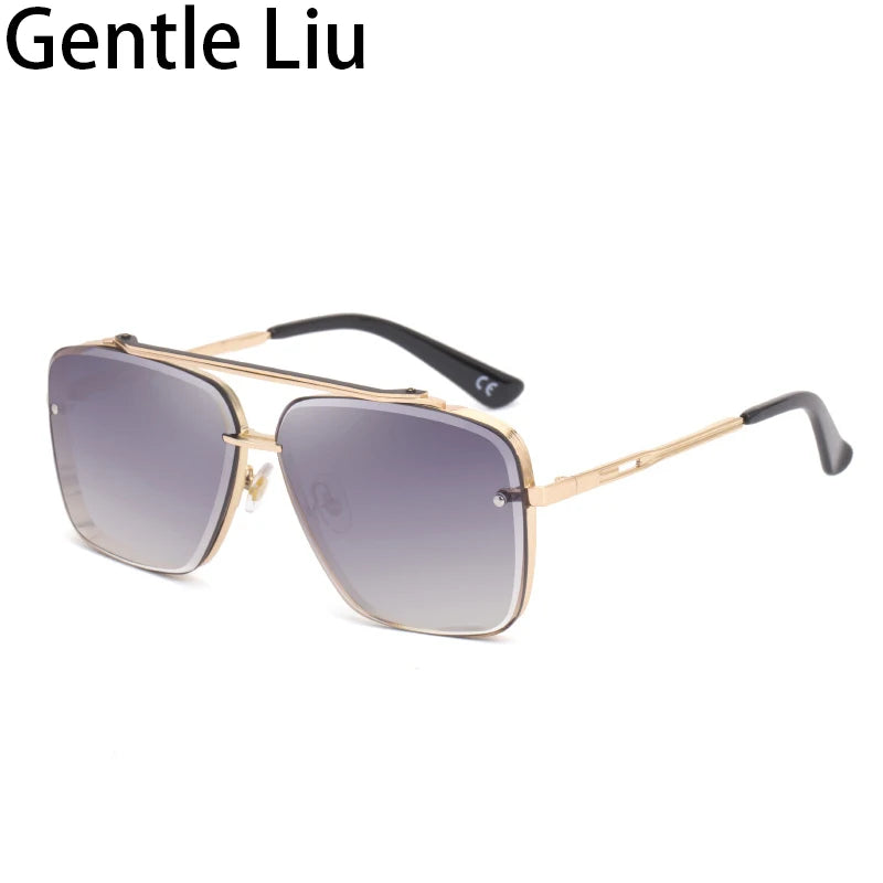 Lunettes de Soleil Oversize Sans Monture Carrées UV400 Homme – CLEVI Paris