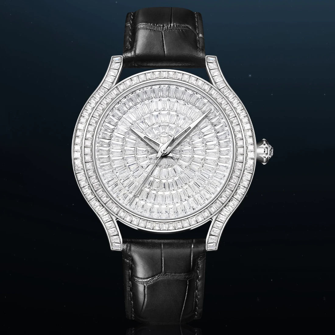 Montre Homme Mécanique Automatique Miyota Zircone Cubique Luxe – CLEVI Paris