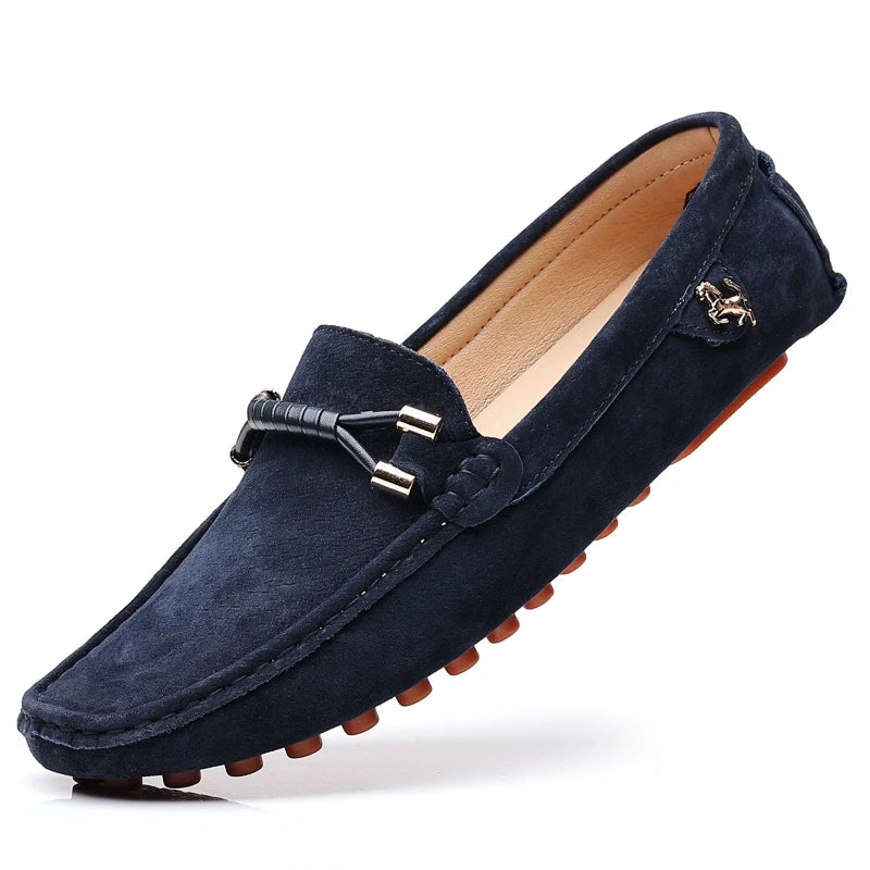 Mocassins Homme Cuir PU Slip-On Confortables | Marron, Noir, Bleu Marine, Vert – CLEVI Paris