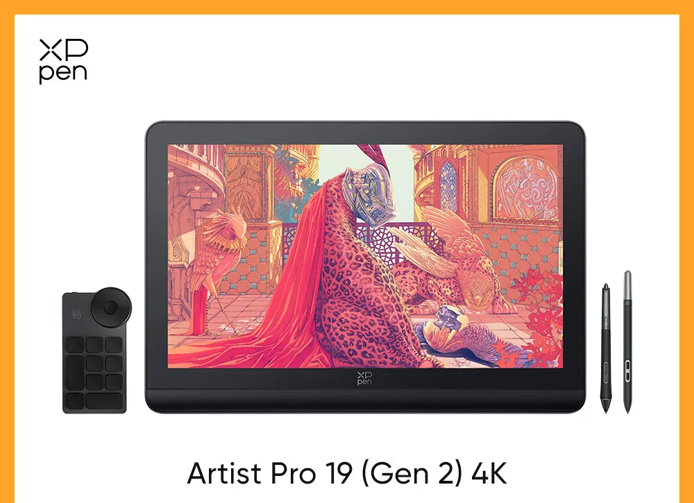 XPPen Artist Pro 19 Gen 2 – Écran Graphique 4K 18,4" | 99,8% sRGB | Stylets X3 Pro