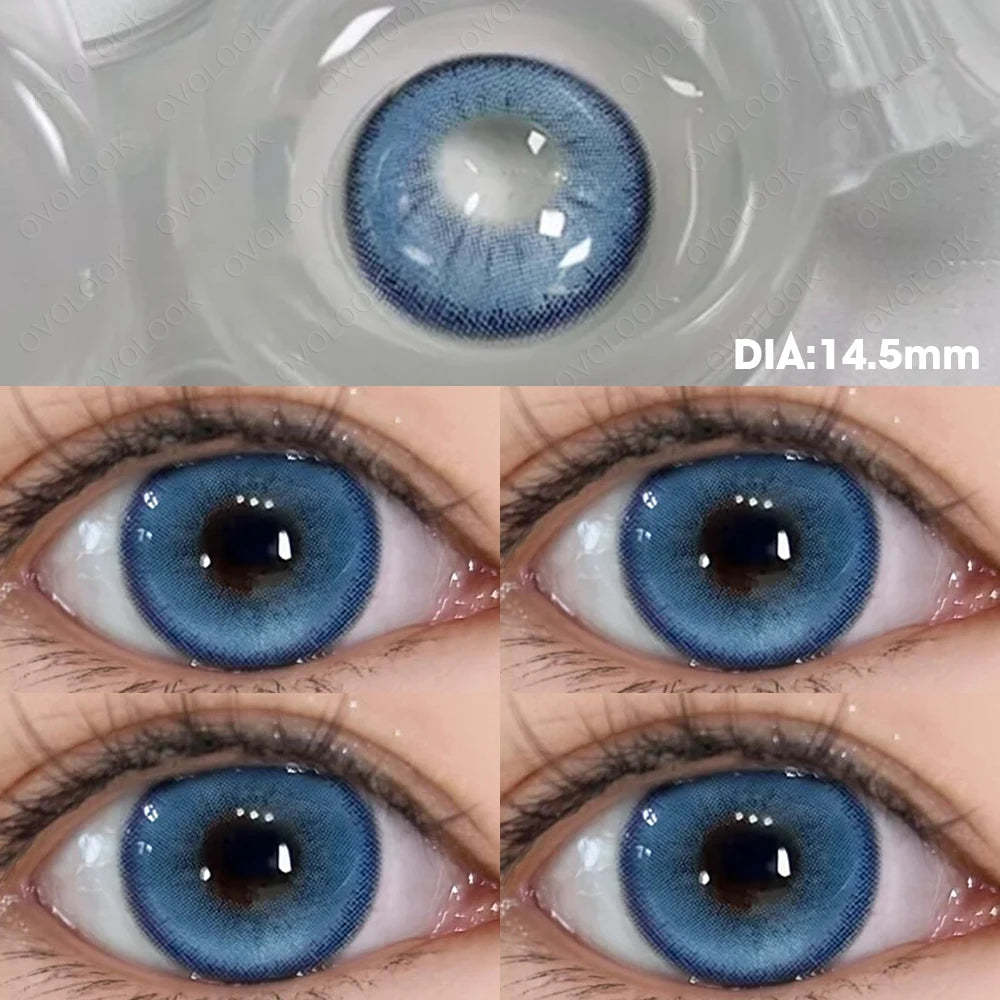 Lentilles de Contact Colorées Myopie OVOLOOK | Diopters -0 à -8 | 10 Couleurs – CLEVI Paris