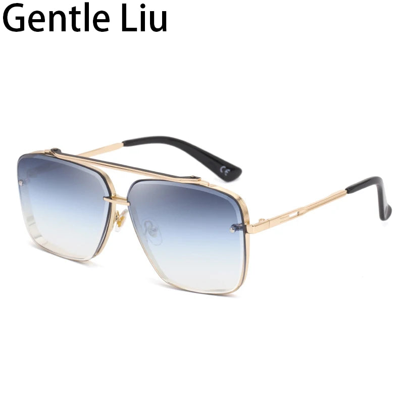 Lunettes de Soleil Oversize Sans Monture Carrées UV400 Homme – CLEVI Paris