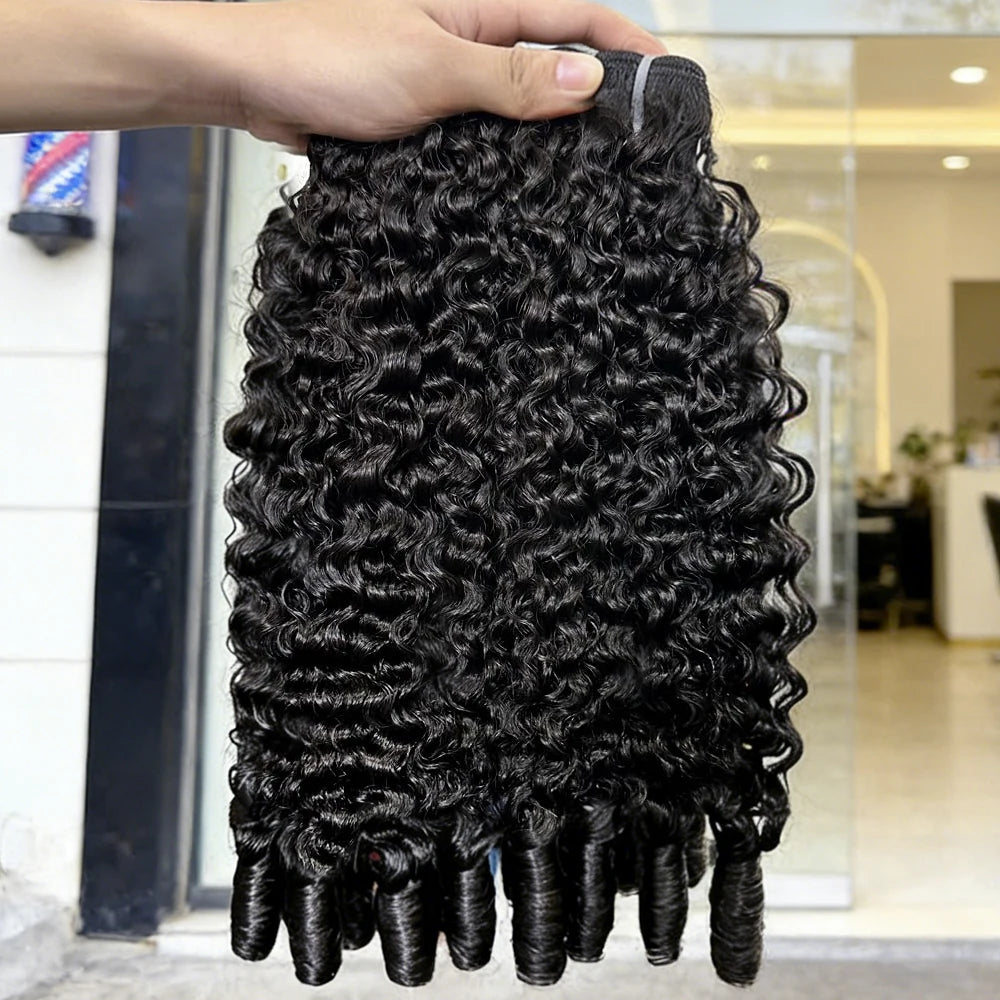 Bundles Bouclés Burmese Curly Cheveux Humains Remy Hair Boucles Spirales – CLEVI Paris