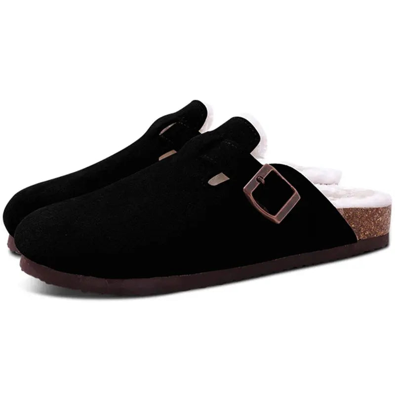 Mules Clogs Daim & Liège Style Britannique | Mixte EU 36-46 Multicolore