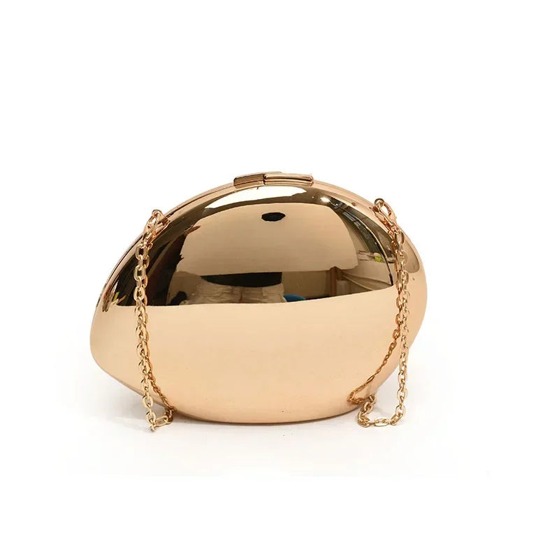 Pochette Coquille Métallique Soirée Femme — CLEVI Paris