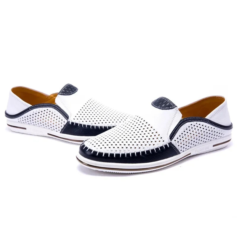 Chaussures Business Casual Homme Ajourées — Style Anglais, Slip-On | CLEVI Paris