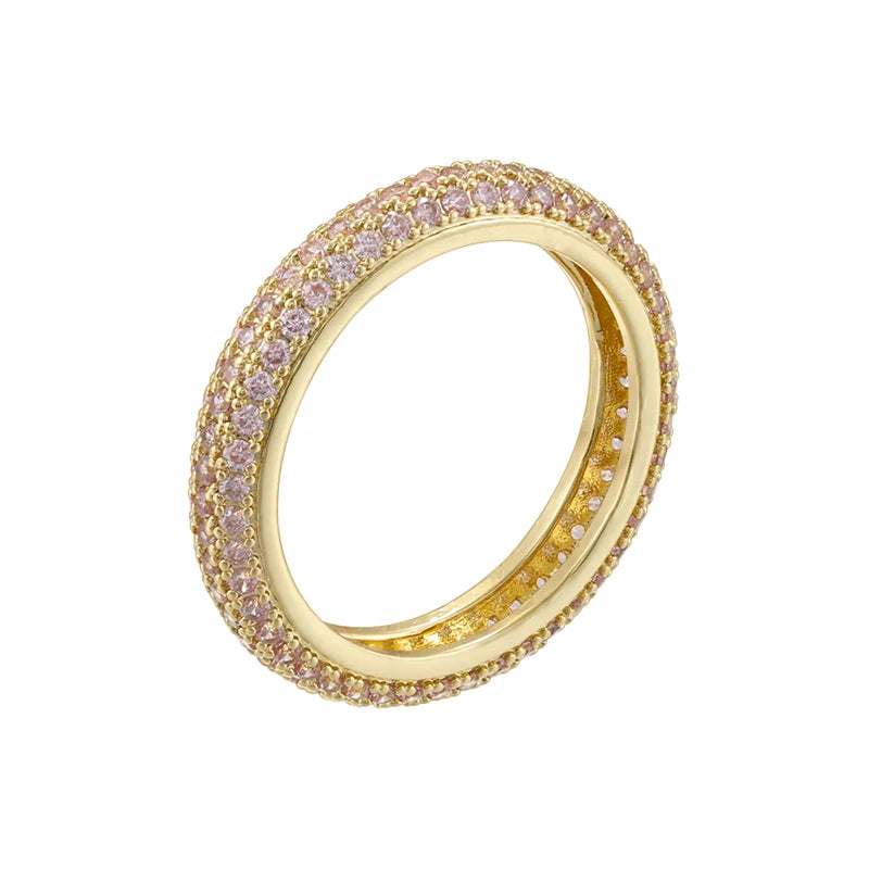 Bague Couple ZHUKOU Style Coréen Pierre CZ Plaqué Or 18K Unisexe Tailles 6-7-8 – CLEVI Paris
