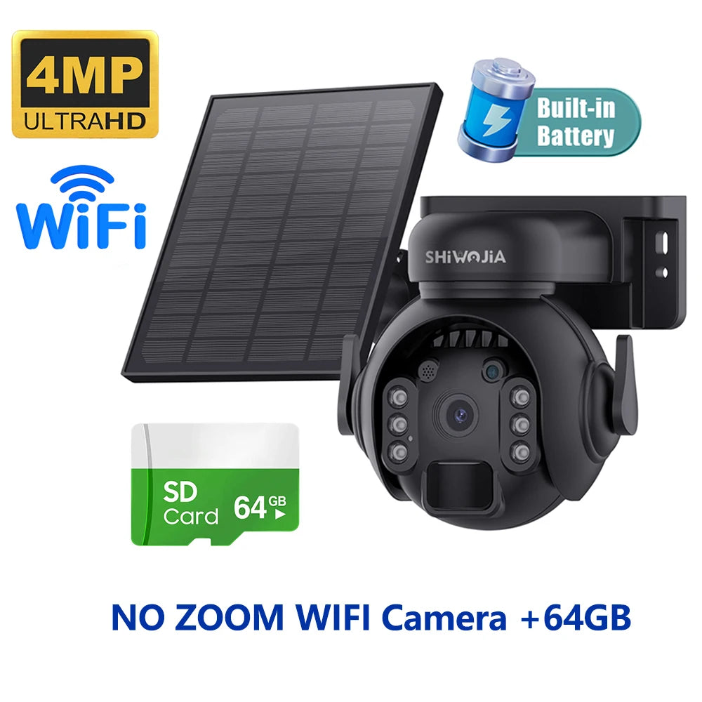 Caméra Solaire Extérieure 8MP 4K Double Objectif Zoom 12x 4G Wi-Fi PIR IP65 – CLEVI Paris
